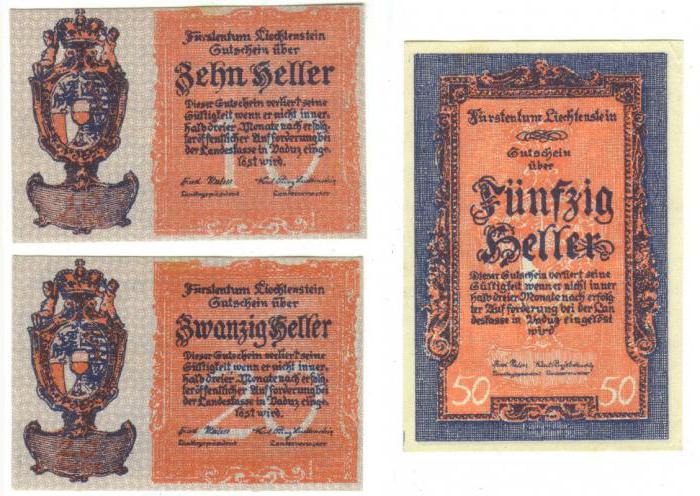 валюта Ліхтенштейн фото