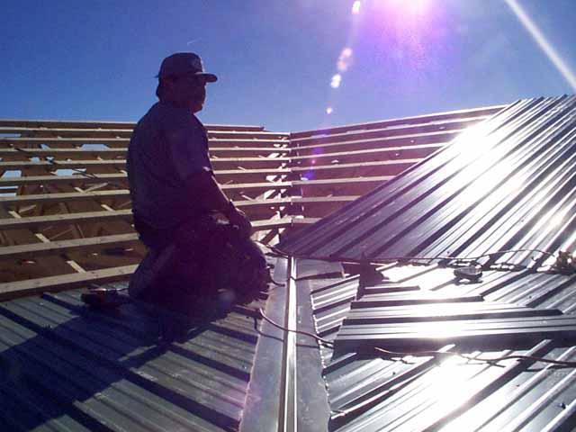 roof from metal sheets