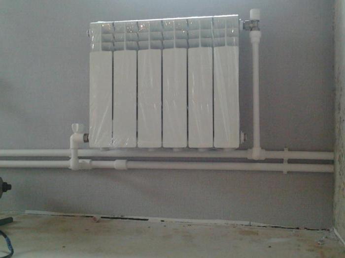 las opciones de conexión de los radiadores de la calefacción