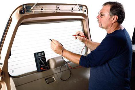 repair threads and contacts of the heated rear window