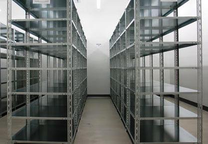 stationary metal shelving archival storage