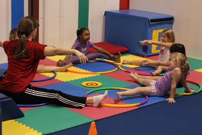 wake-up gymnastics in the senior group