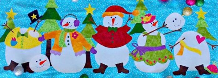 applique snowman in the middle group