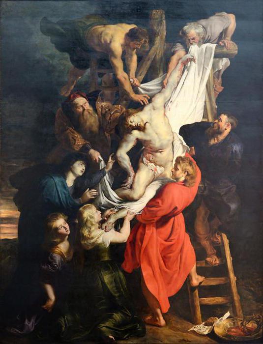 description of the painting by Peter Rubens descent from the cross