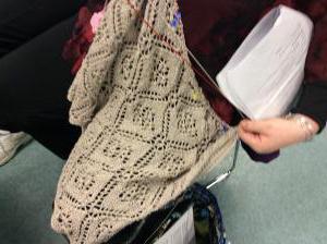 Argyle pattern knitting