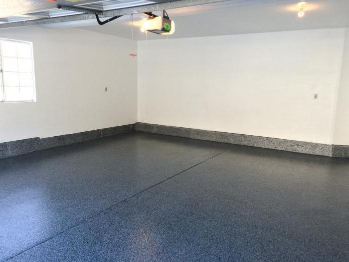 наливна підлога для гаража на цементній основі