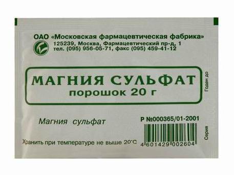 sulfato de magnesio en polvo instrucciones de uso