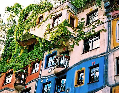 Hundertwasser house in Vienna on the map
