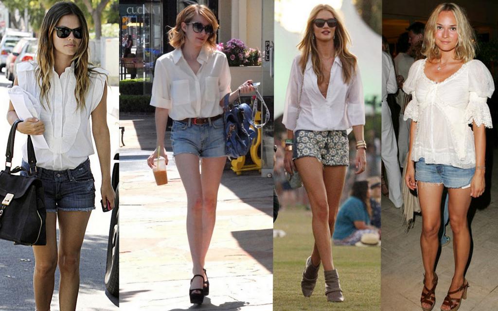 Styles of women's shorts