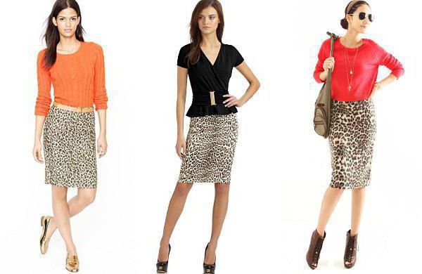what to wear with leopard print long skirt