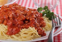 Spaghetti with meat. Recipes