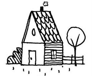 how to draw a house