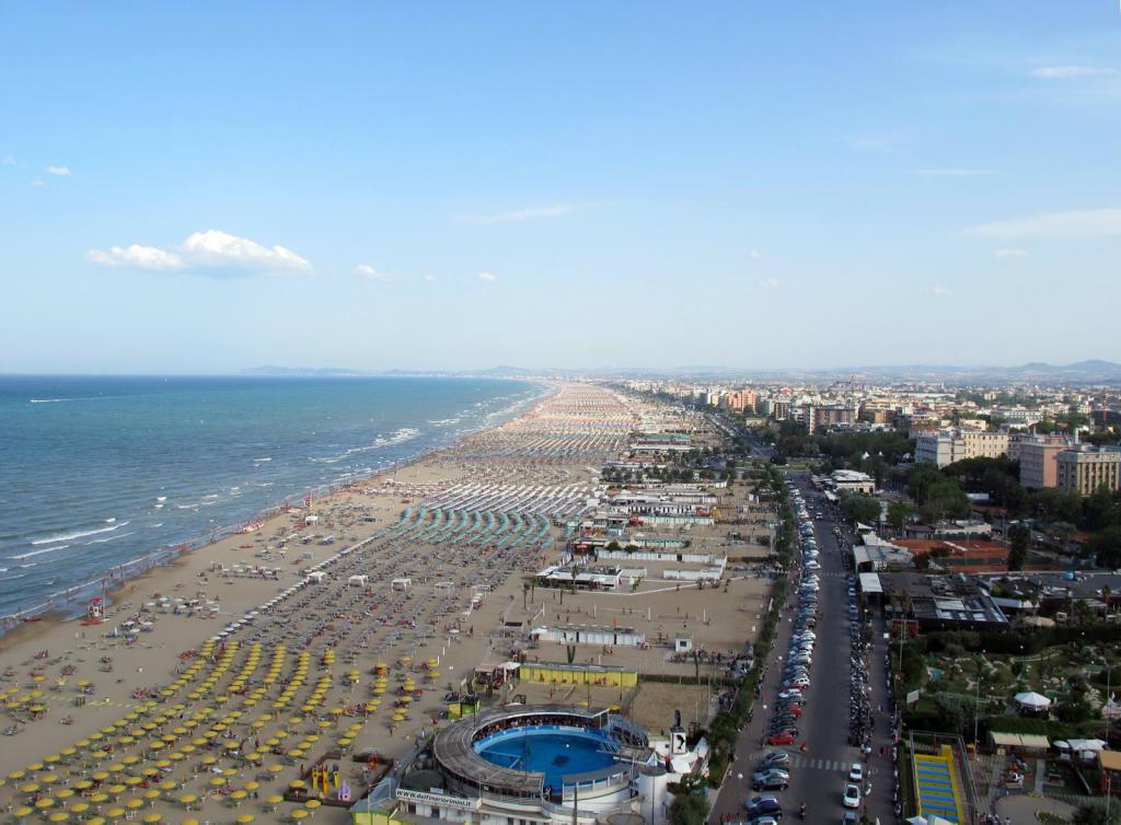 beach area of Rimini