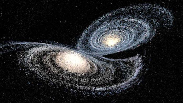 uma Grande colisão de galáxias