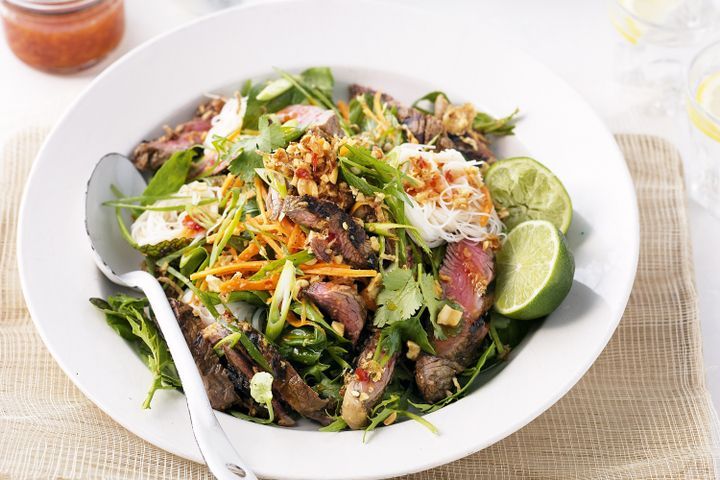 Chinese salad with beef