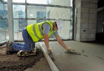 Semi-dry floor screed technology, recommendations, reviews. Semi-dry screed floor with their hands