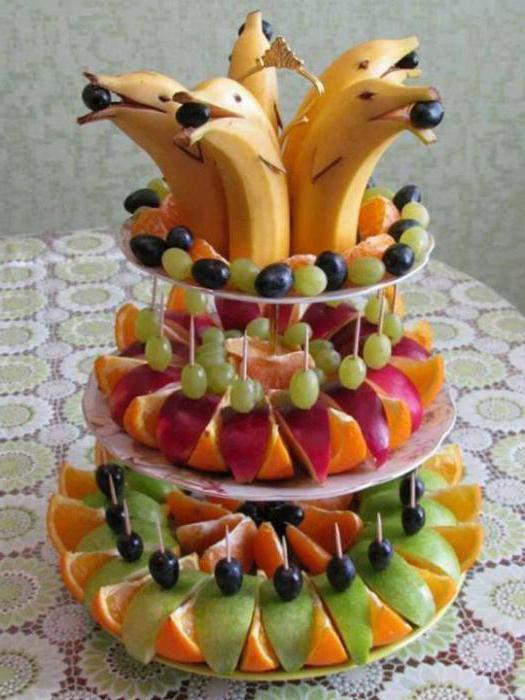 dolphins out of bananas and grapes