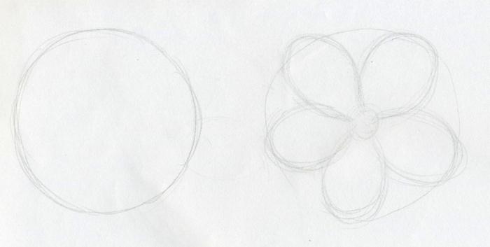 how to draw flowers with pencil