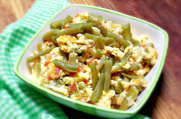 lobio of green beans with egg