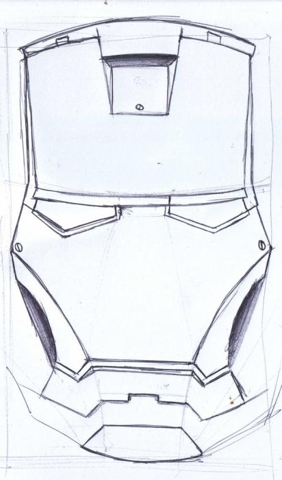 diagram of the mask of iron man