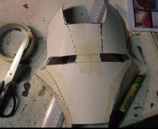 iron man mask out of cardboard