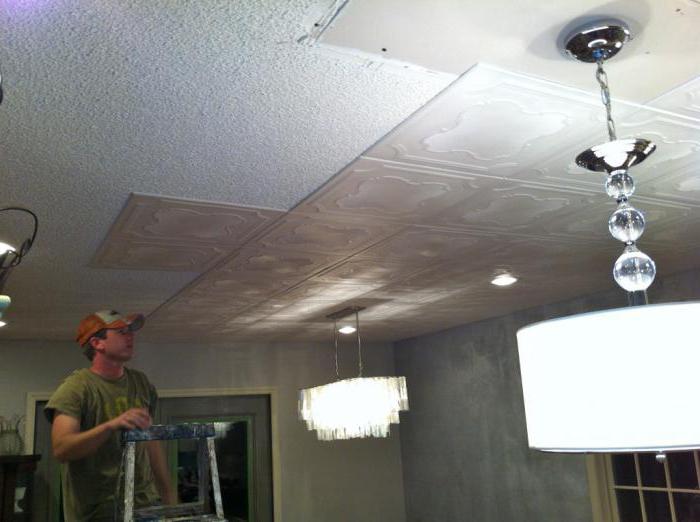 glue for ceiling tiles Styrofoam