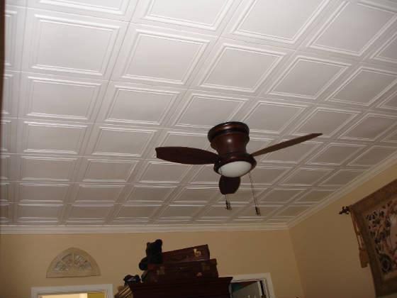 does paint a ceiling tile Styrofoam