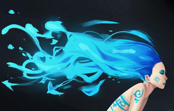 girl with blue hair art
