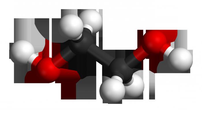 las propiedades Químicas de glicol de etileno