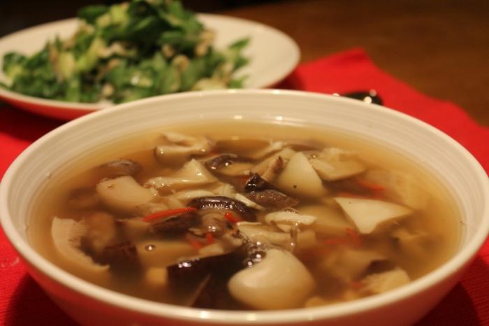 Soup with white mushrooms recipe