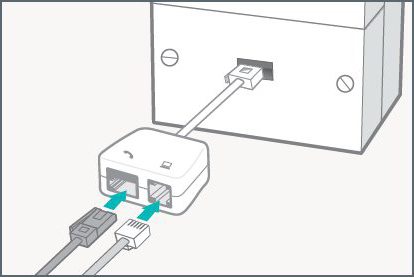 How to connect electrical outlet for Internet and phone