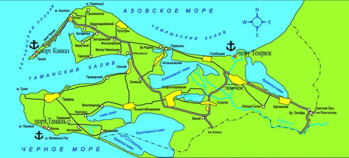 Карта Голубицкая Азоўскае мора