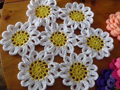 diagram of daisies crochet