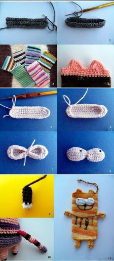 बुनना crochet बिल्ली आरेख