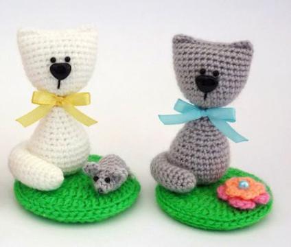 बुना हुआ खिलौने बिल्लियों crochet