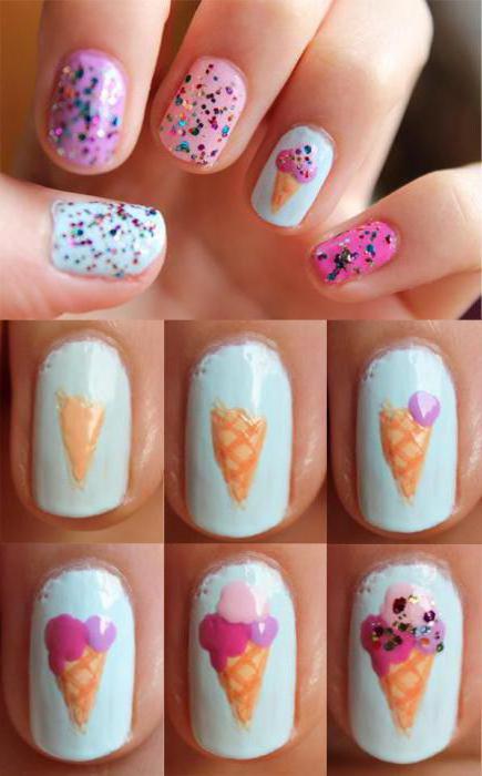 summer nails ice-cream