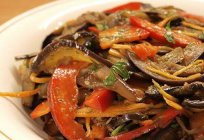 Las berenjenas con la zanahoria en coreano: recetas de cocina