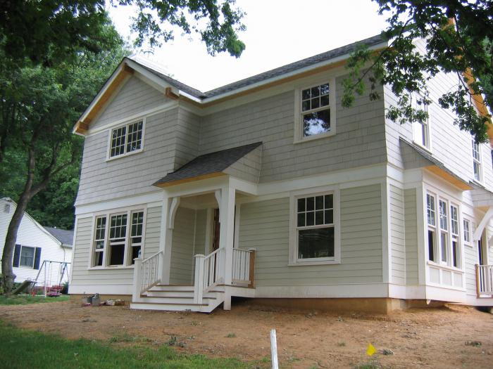 finishing materials for facade of a house