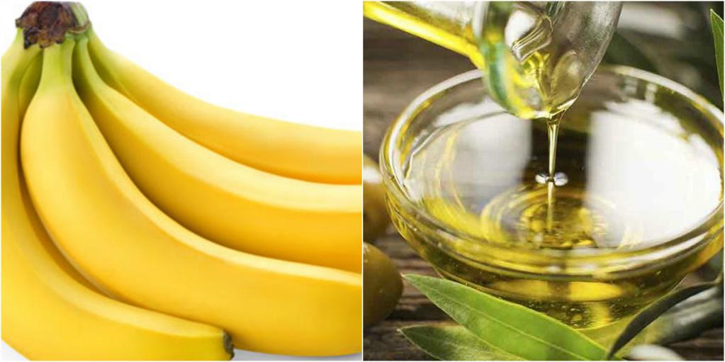 Olive oil with bananas for hair