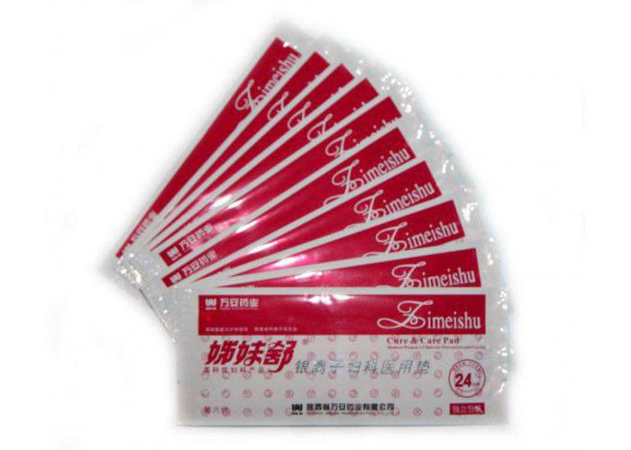 Chinese medicated pads