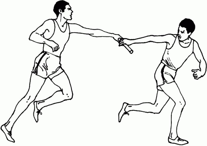 a traditional relay race