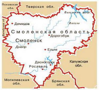 स्मोलेंस्क एनपीपी मानचित्र पर