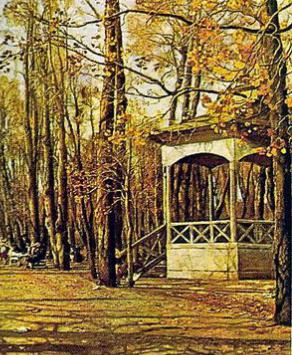 Brodsky, the artist's summer garden in autumn