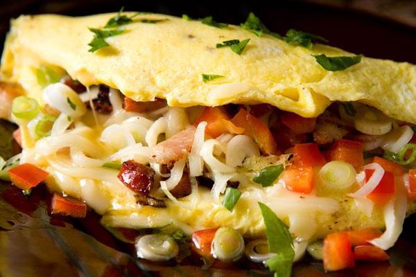 omelete com os ovos de calorias