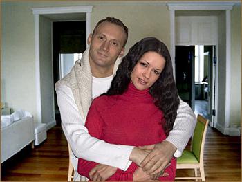 White Anatoli Foto mit der Frau