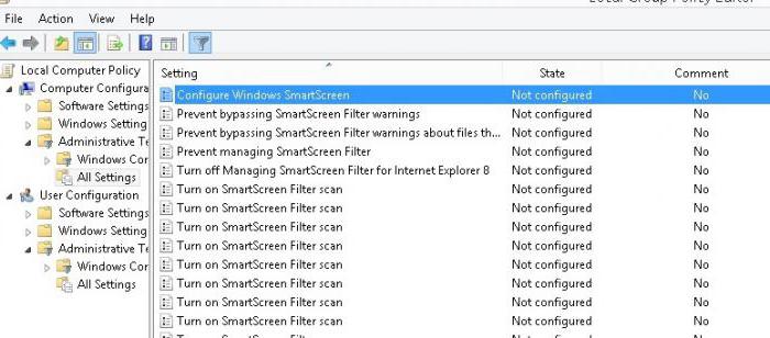 devre dışı bırakmak için, smartscreen windows 10