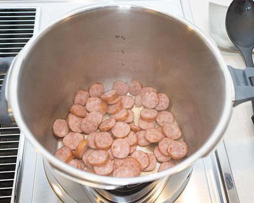pea soup with sausages recipe