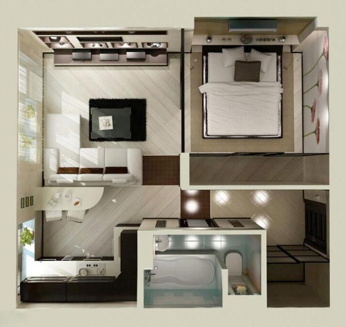 diseño 2 x apartamento de dos habitaciones en хрущевке