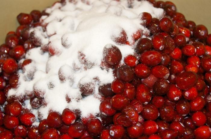 Cranberries mit Zucker püriert Rezept