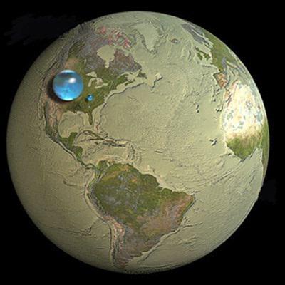 كم في المئة من المياه على الأرض